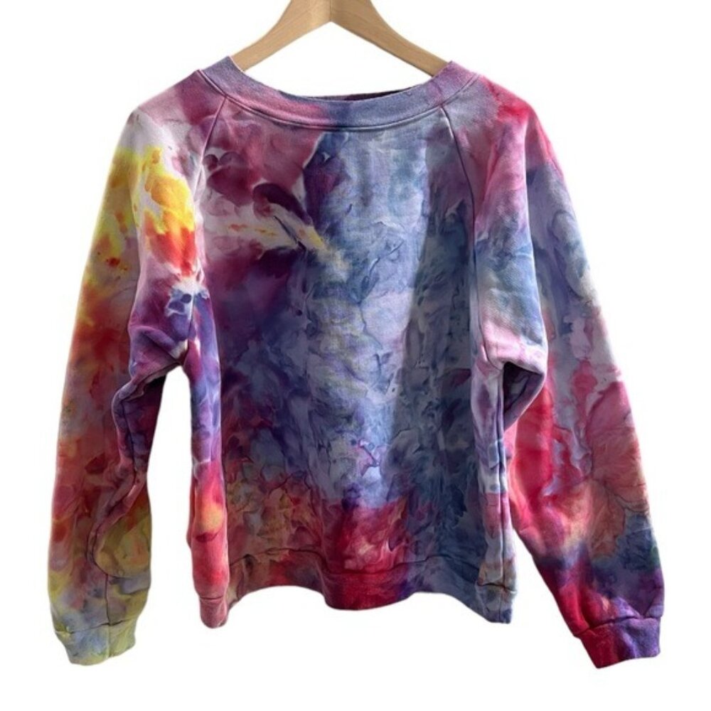 Riverside Tie Dye Cotton Crewneck Sweatshirt